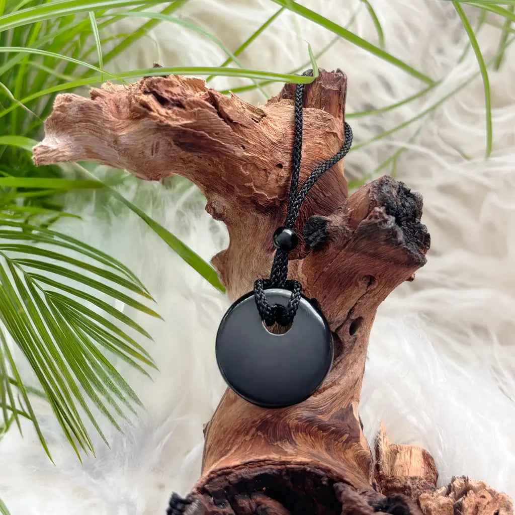Obsidian Anhänger Donut – Abwehr & Stabilität
