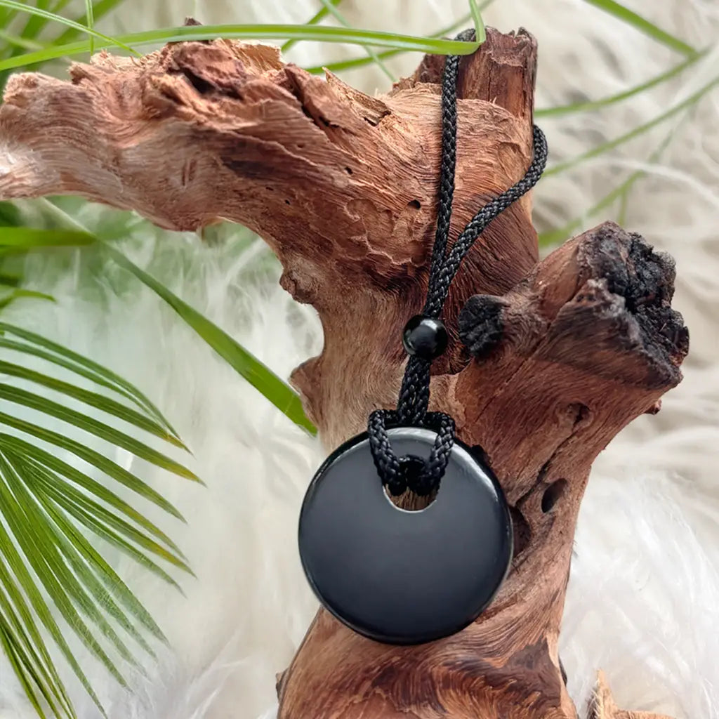 Obsidian Anhänger Donut – Abwehr & Stabilität