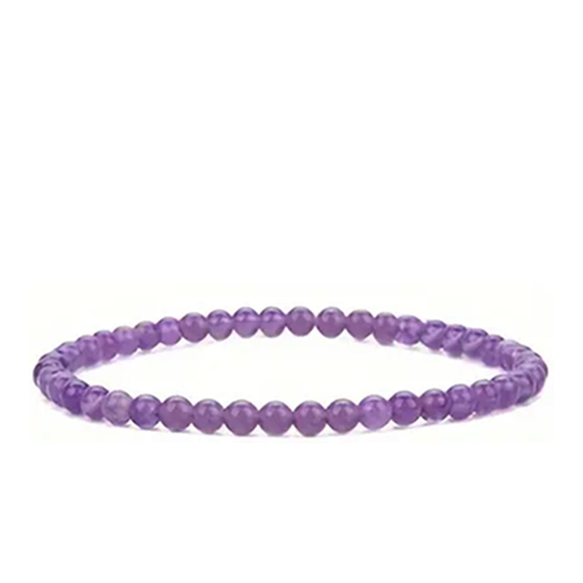 Amethyst Armband aus runden, violetten Natursteinen für innere Klarheit, spirituelle Stärke und innere Balance