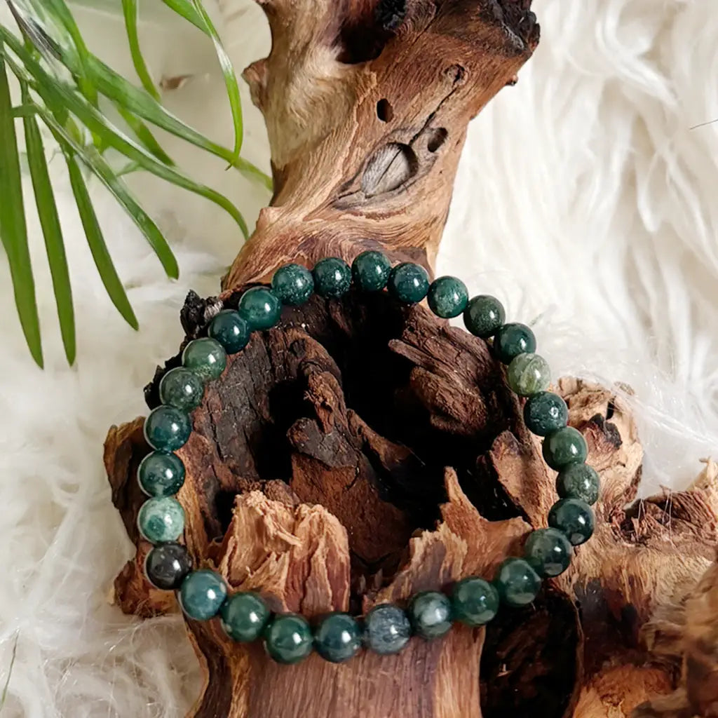 Moosachat Armband – Balance & Erdung