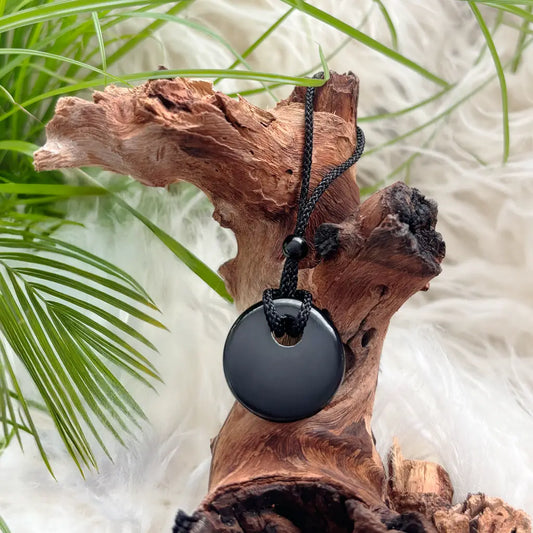 Obsidian Anhänger Donut – Abwehr & Stabilität